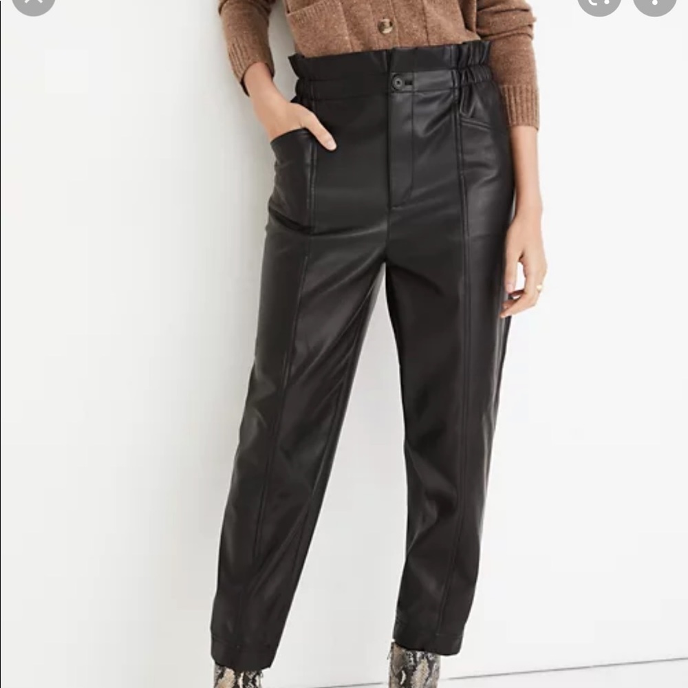 Madewell Vegan Leather pull on pants